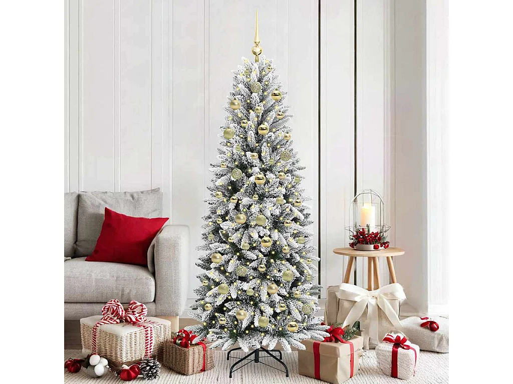 Sapin de Noël artificiel avec 300 LED Blanc 73 x 73 x 180 cm