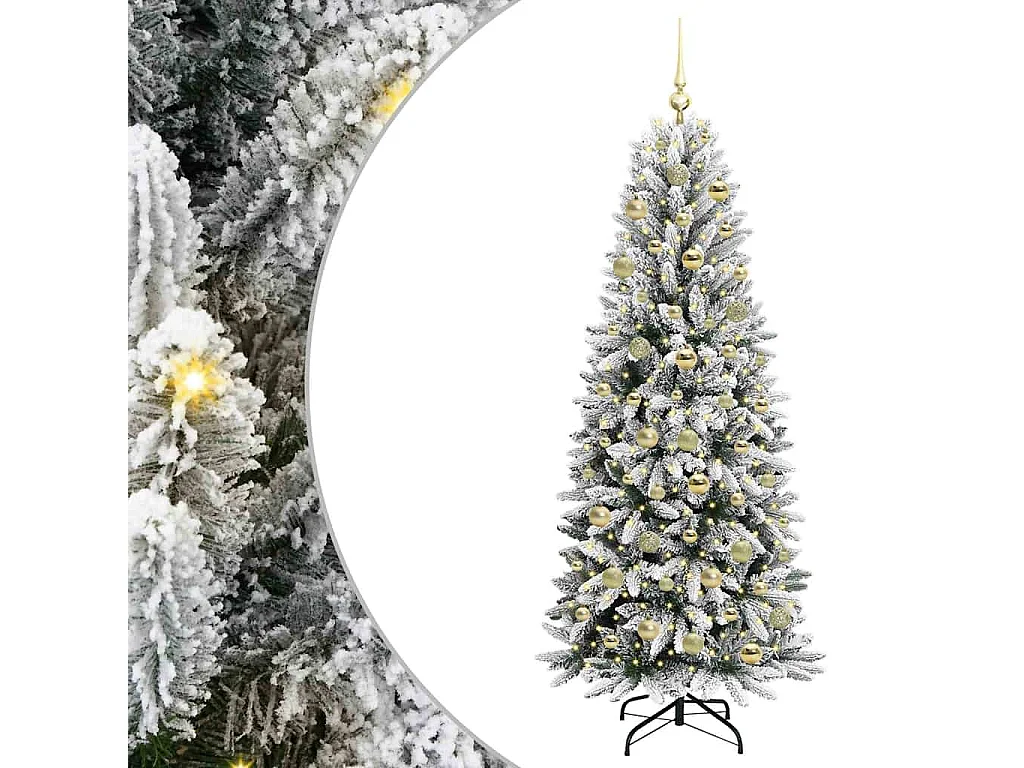 Sapin de Noël artificiel avec 300 LED Blanc 73 x 73 x 180 cm