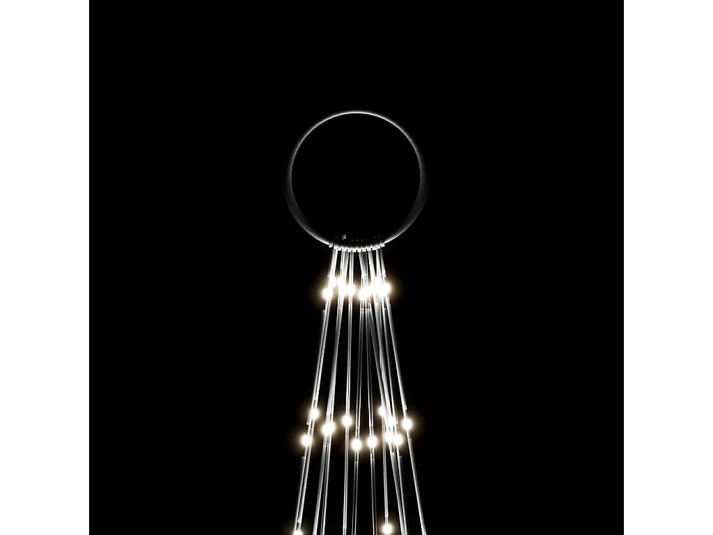 Sapin de Noël sur mât de drapeau 732 LED Blanc froid 500 cm