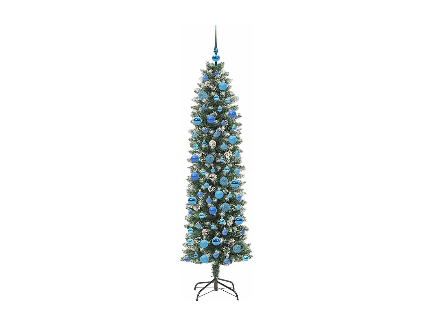 Arbre de Noël artificiel slim avec 300 LED Vert et blanc 180 cm