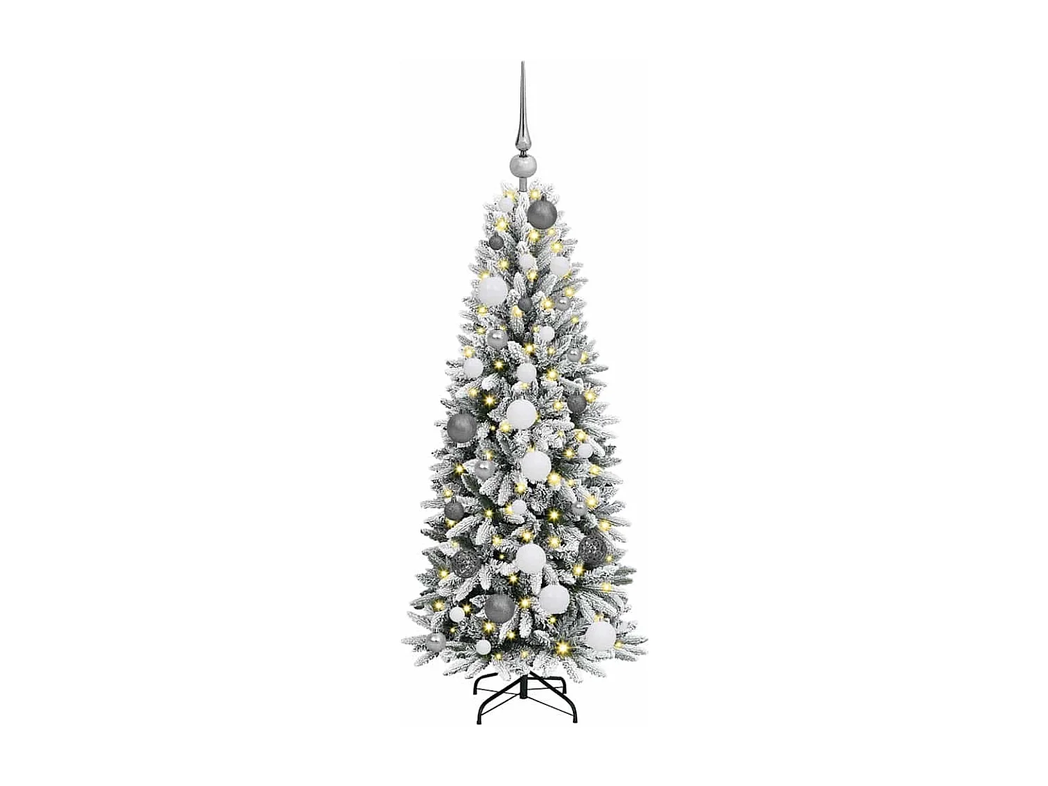 Sapin de Noël artificiel avec 150 LED Blanc 53 x 53 x 120 cm
