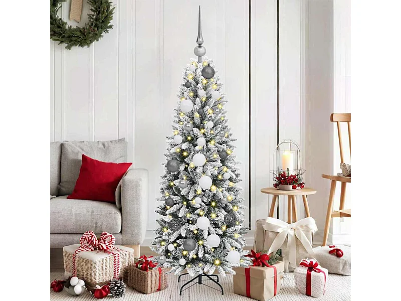 Sapin de Noël artificiel avec 150 LED Blanc 53 x 53 x 120 cm