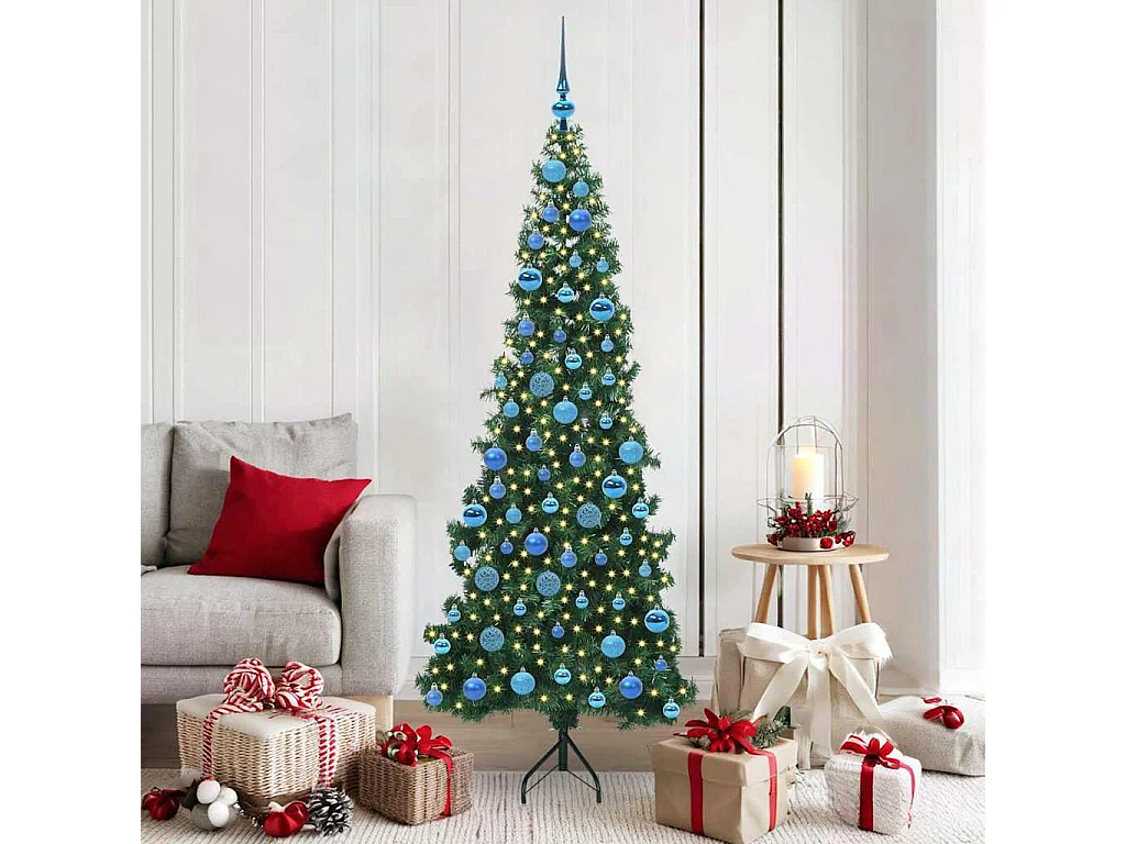 Kunstkerstboom hoek Groen 180 cm PVC en metaal