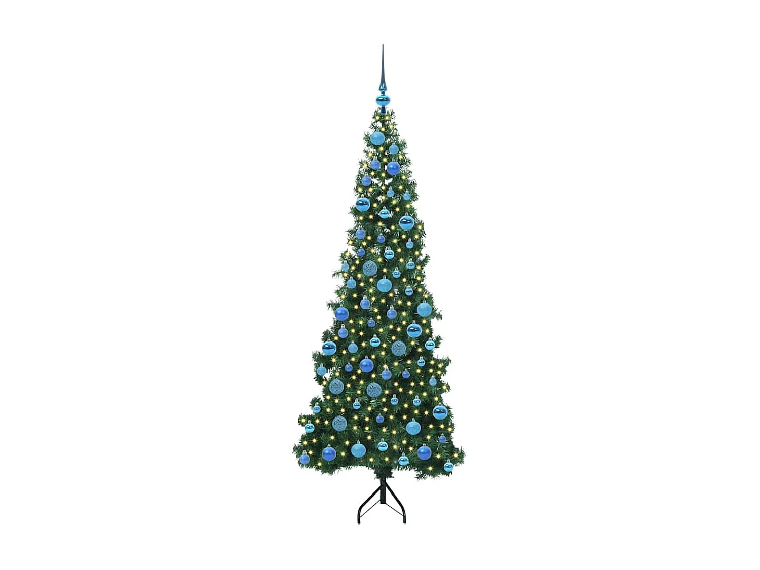 Kunstkerstboom hoek Groen 180 cm PVC en metaal