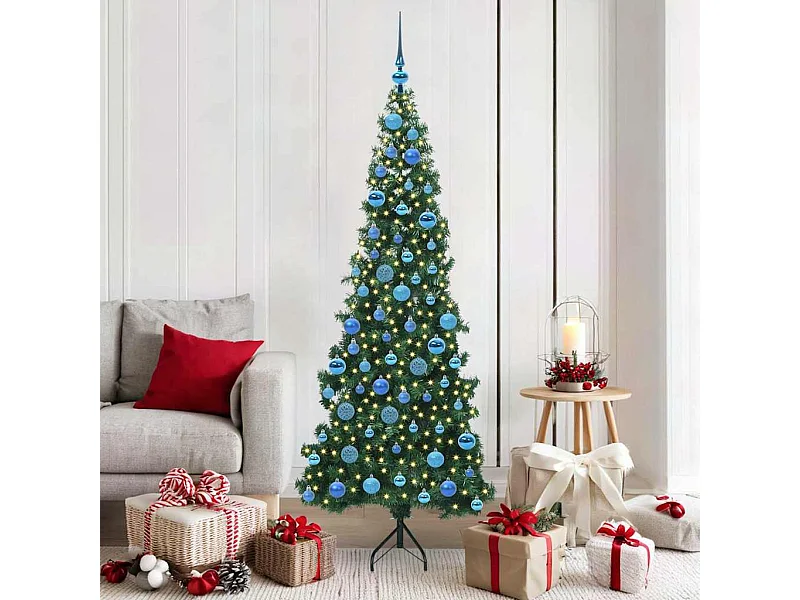 Kunstkerstboom hoek Groen 180 cm PVC en metaal