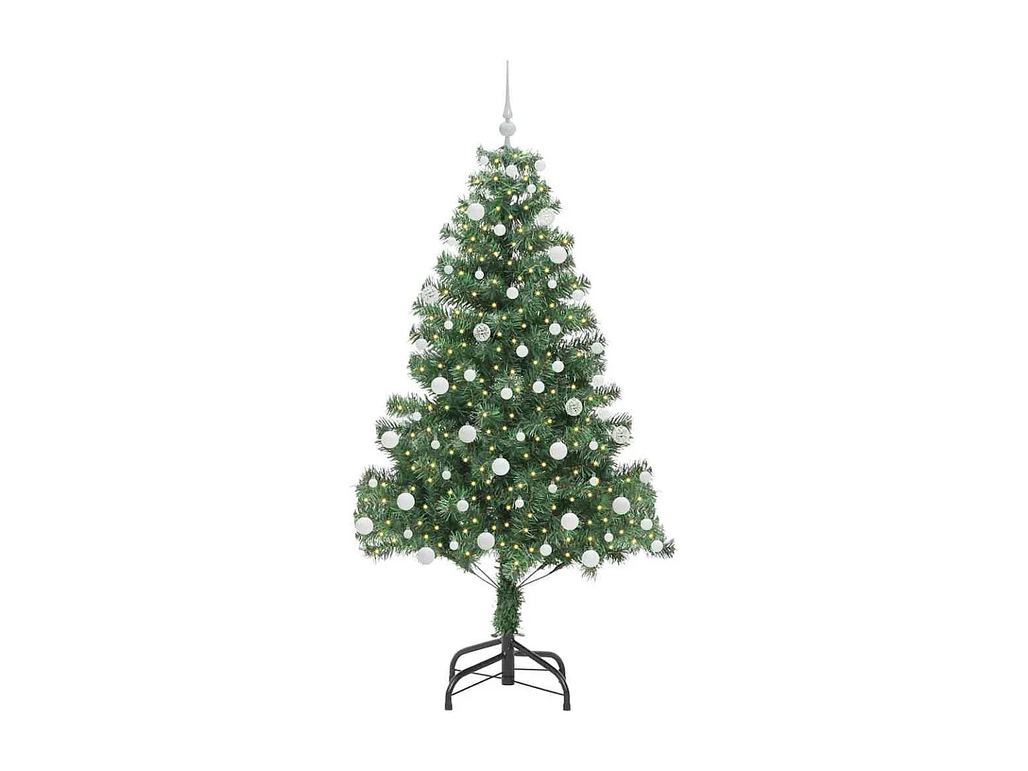 Albero di Natale con 300 LED con supporto Verde 180 cm PVC