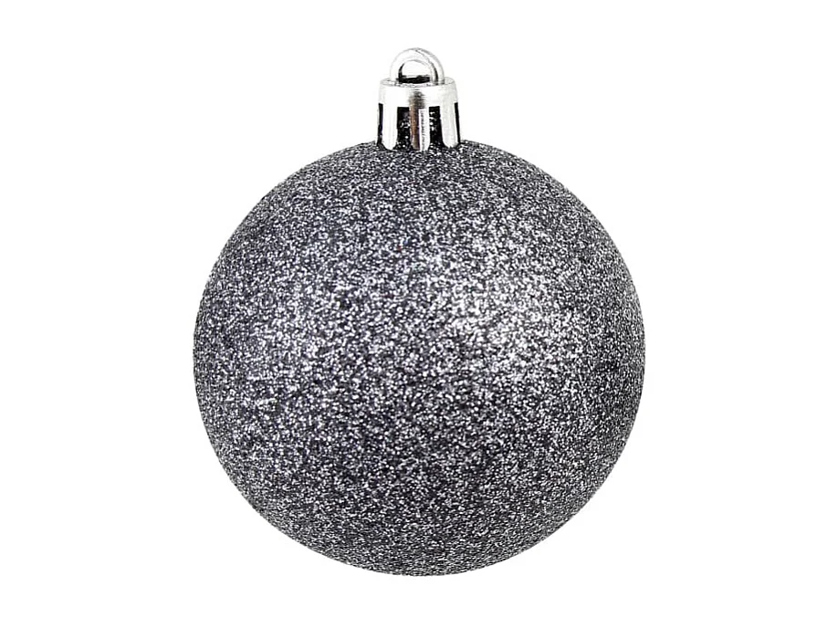 Ensemble de boules de Noël 100 pcs 3/4/6 cm Blanc/Gris