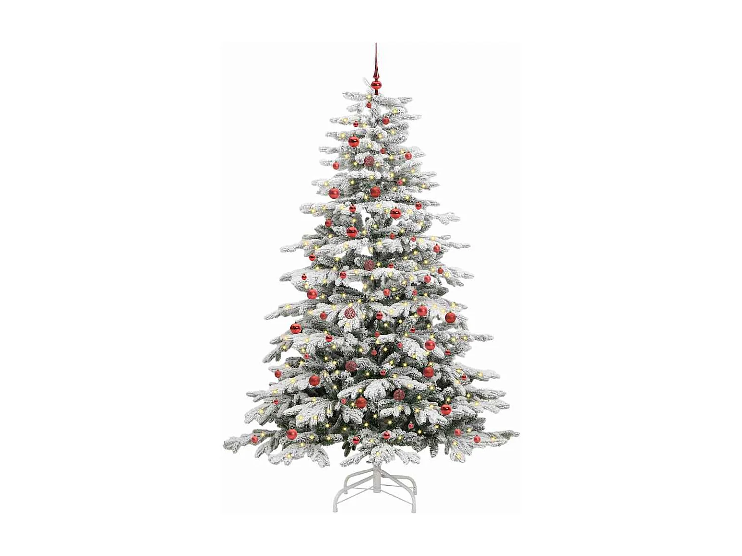 Albero di Natale artificiale con rami incernierati bianco 240 cm
