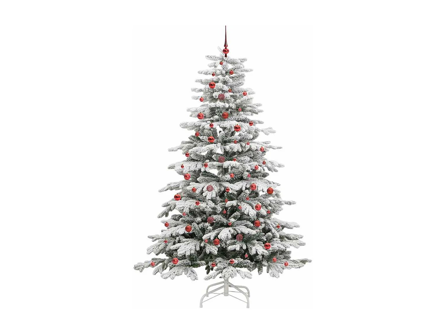 Albero di Natale artificiale con rami incernierati bianco 240 cm