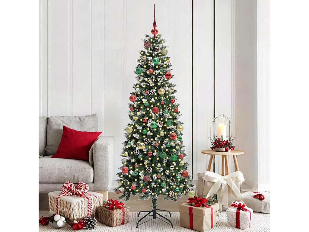 Sapin de Noël artificiel avec 300 LED Vert 76 x 76 x 180 cm