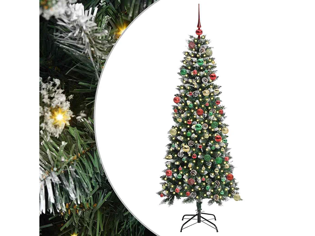 Sapin de Noël artificiel avec 300 LED Vert 76 x 76 x 180 cm