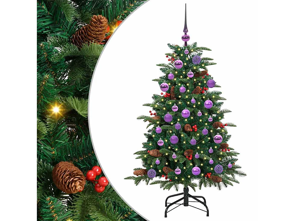 Albero di Natale artificiale Verde 120 cm PVC, metallo e plastica