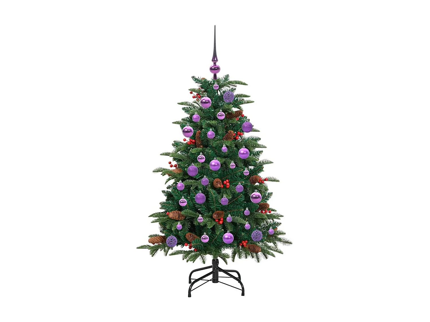 Albero di Natale artificiale Verde 120 cm PVC, metallo e plastica