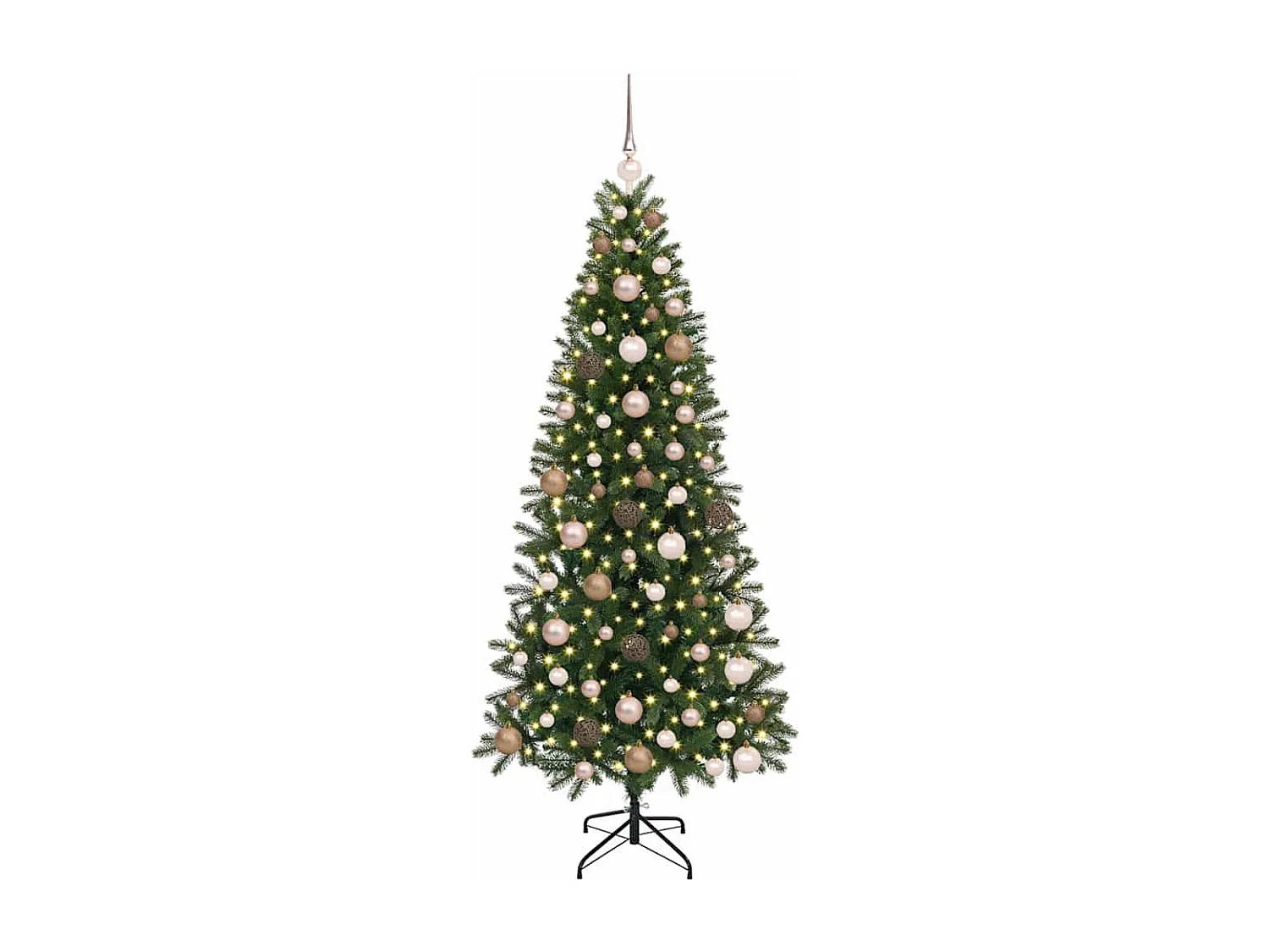 Sapin de Noël artificiel avec 300 LED Vert 180 cm PE et PVC