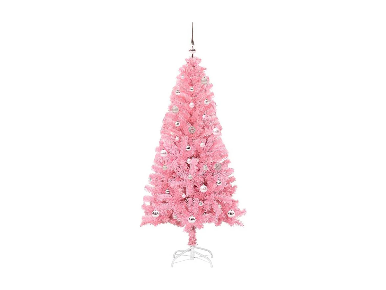 Kerstboom met 150 LED's met standaard Roze 150 cm PVC