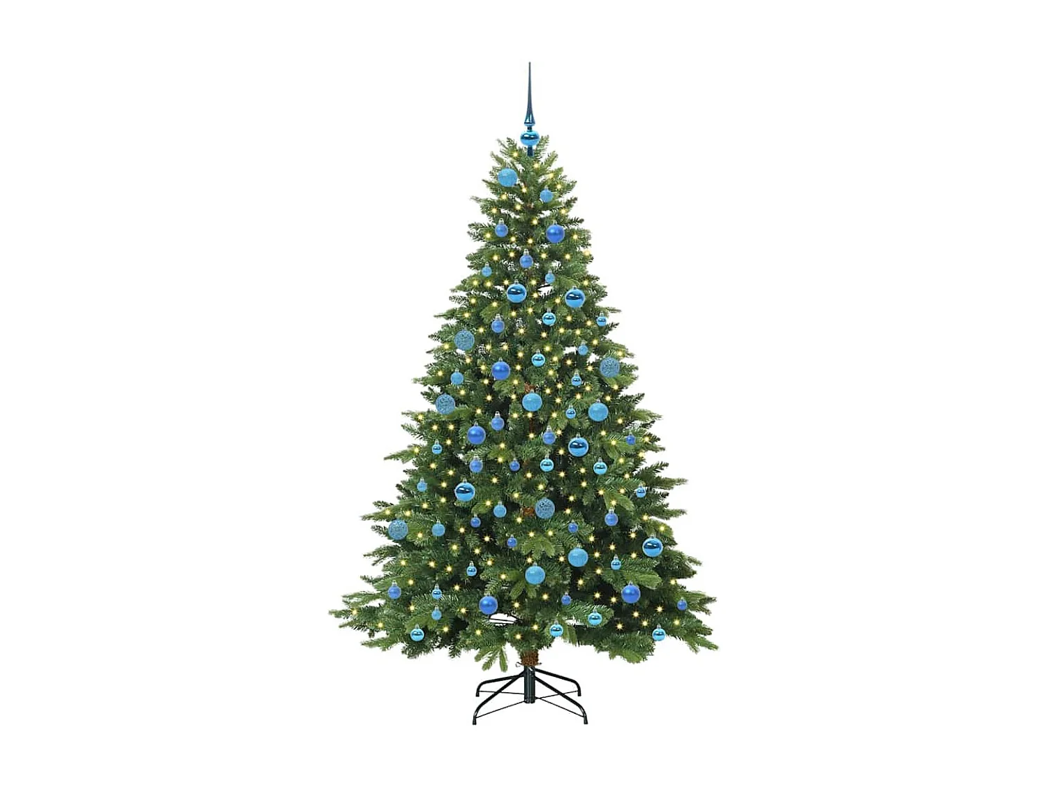 Sapin de Noël artificiel avec 300 LED Vert 180 cm PE et PVC