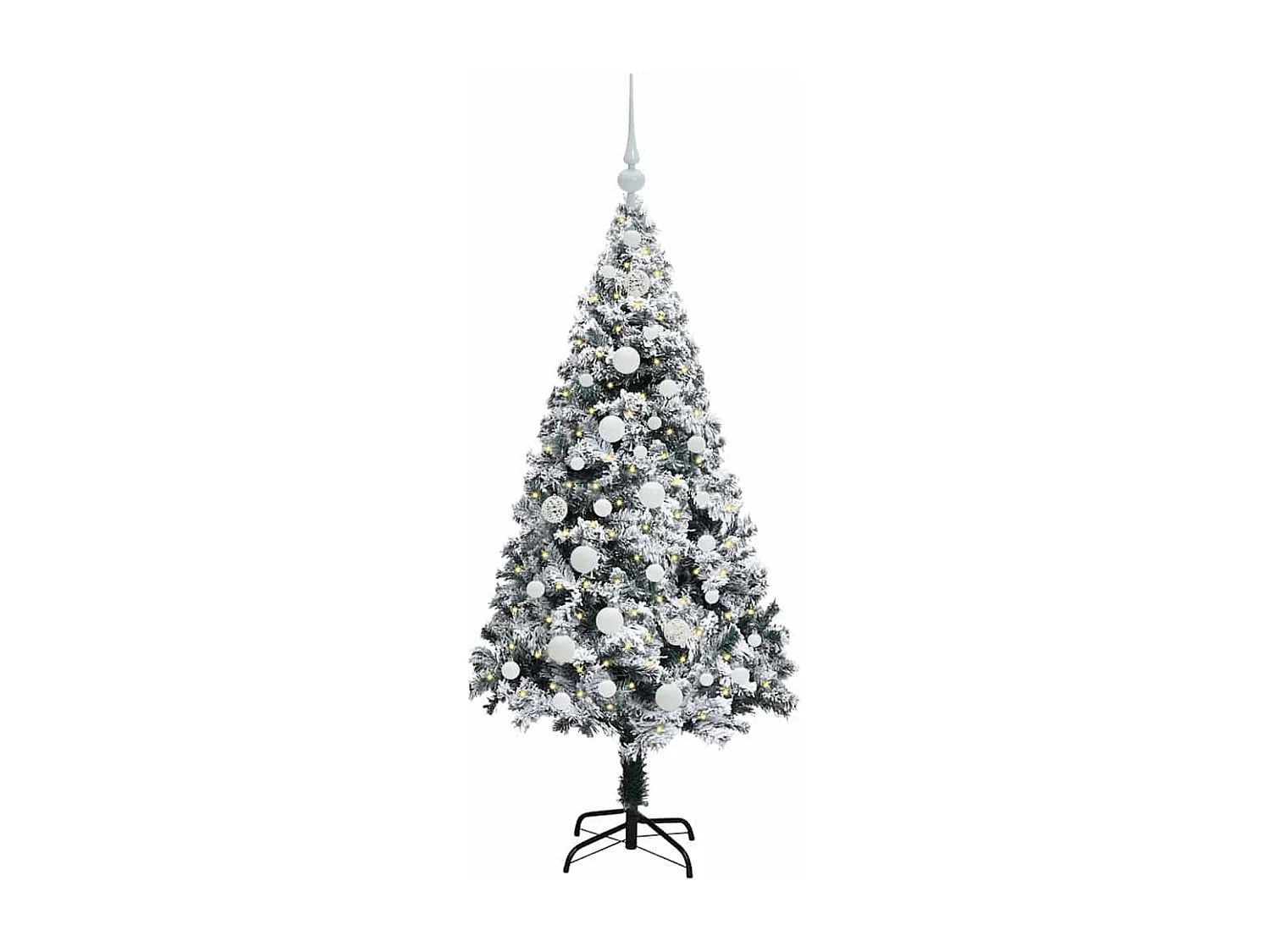 Künstlicher Weihnachtsbaum Grün 150 cm PVC, Stahl und Kunststoff