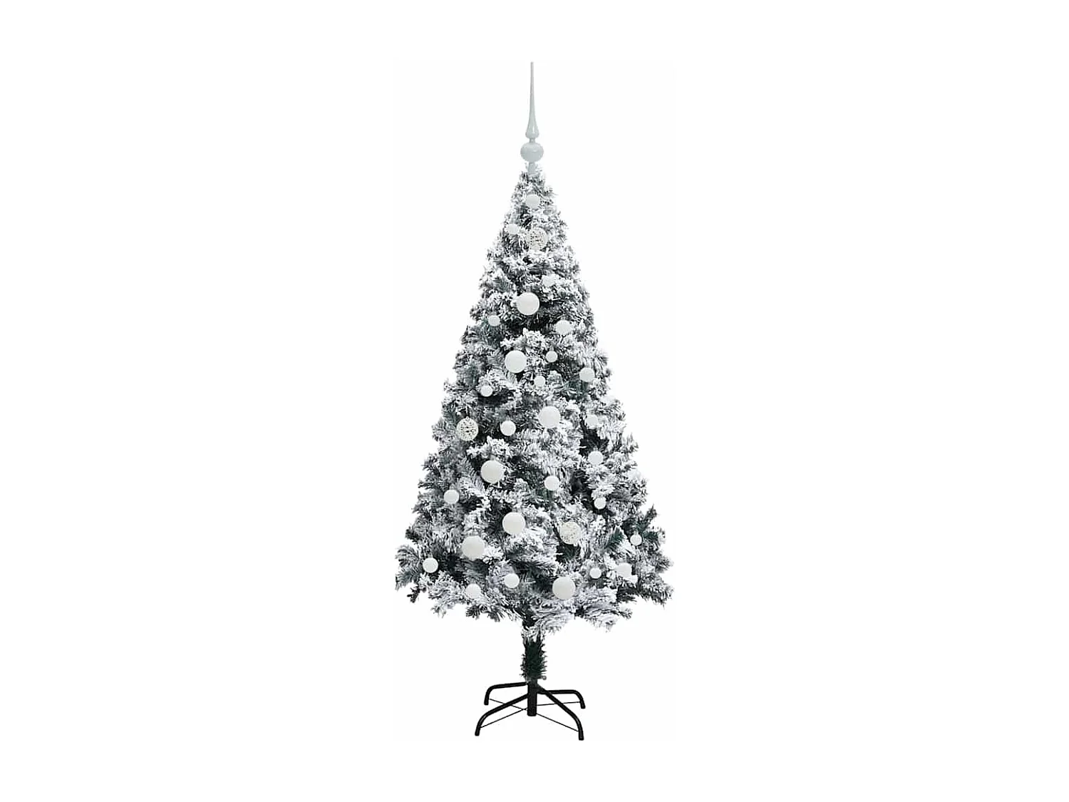 Künstlicher Weihnachtsbaum Grün 150 cm PVC, Stahl und Kunststoff
