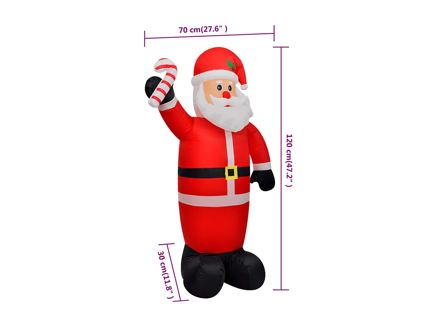 Père noël gonflable de 120 cm