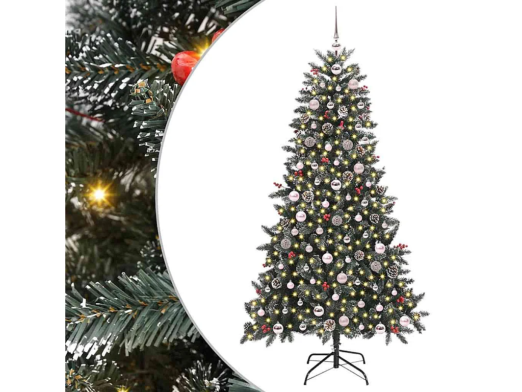 Kunstkerstboom met 300 LED's Groen 99 x 99 x 180 cm