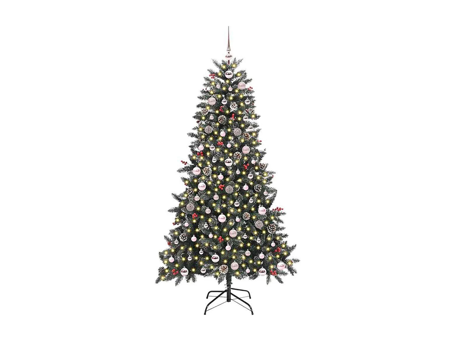Kunstkerstboom met 300 LED's Groen 99 x 99 x 180 cm