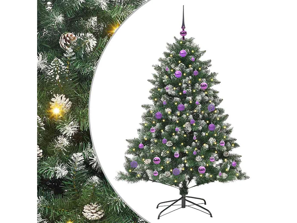 Sapin de Noël artificiel avec 150 LED Vert 105 x 105 x 150 cm