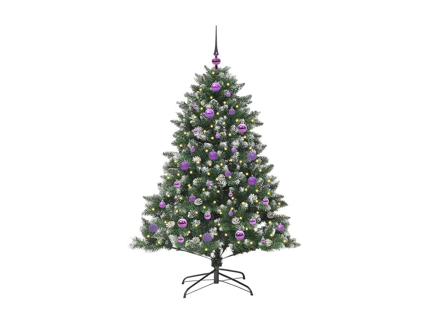 Sapin de Noël artificiel avec 150 LED Vert 105 x 105 x 150 cm
