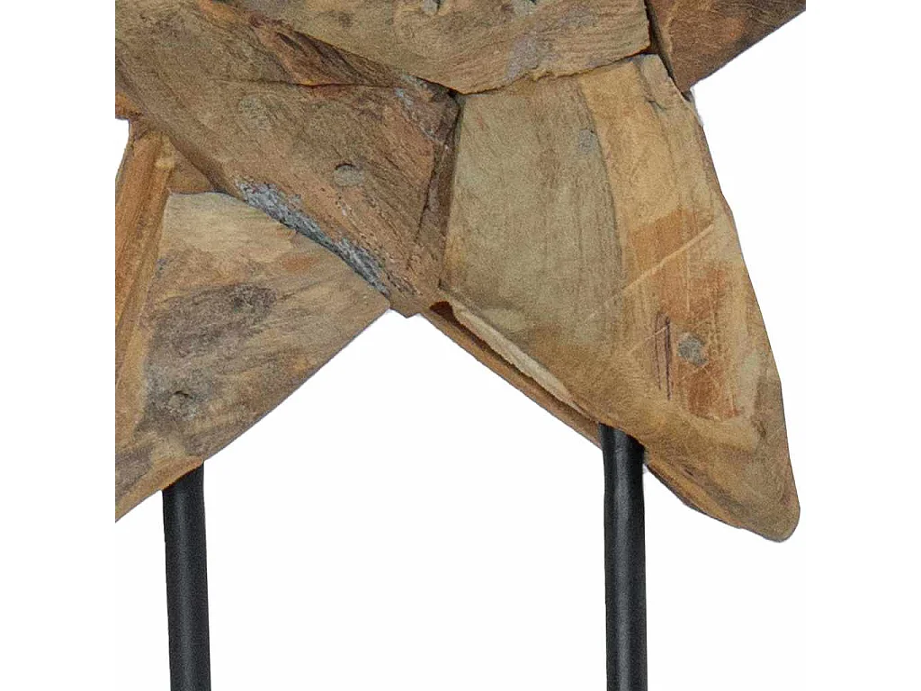 Étoile de Noël Marron 30 x 5 x 45 cm Bois de teck massif
