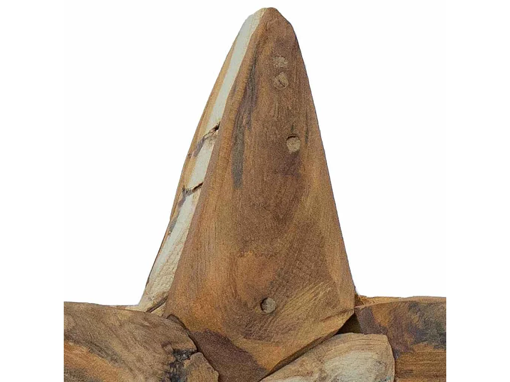 Étoile de Noël Marron 30 x 5 x 45 cm Bois de teck massif