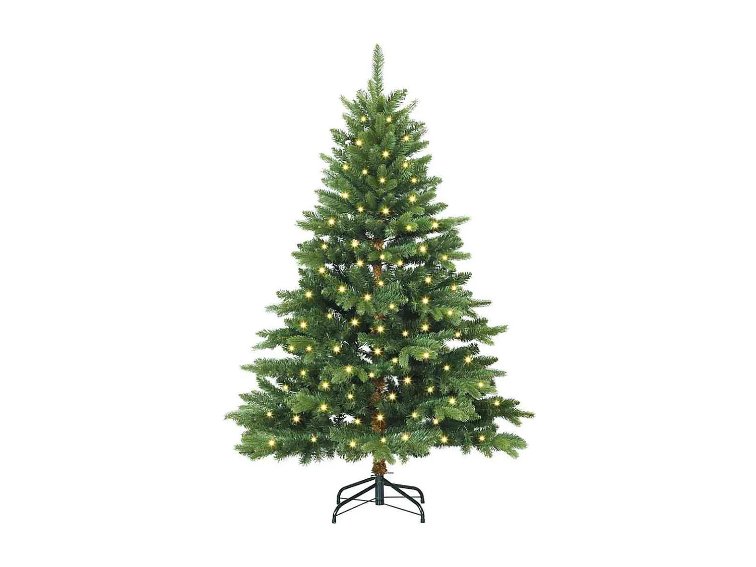 Künstlicher Weihnachtsbaum mit 150 LEDs Grün 150 cm PE und PVC