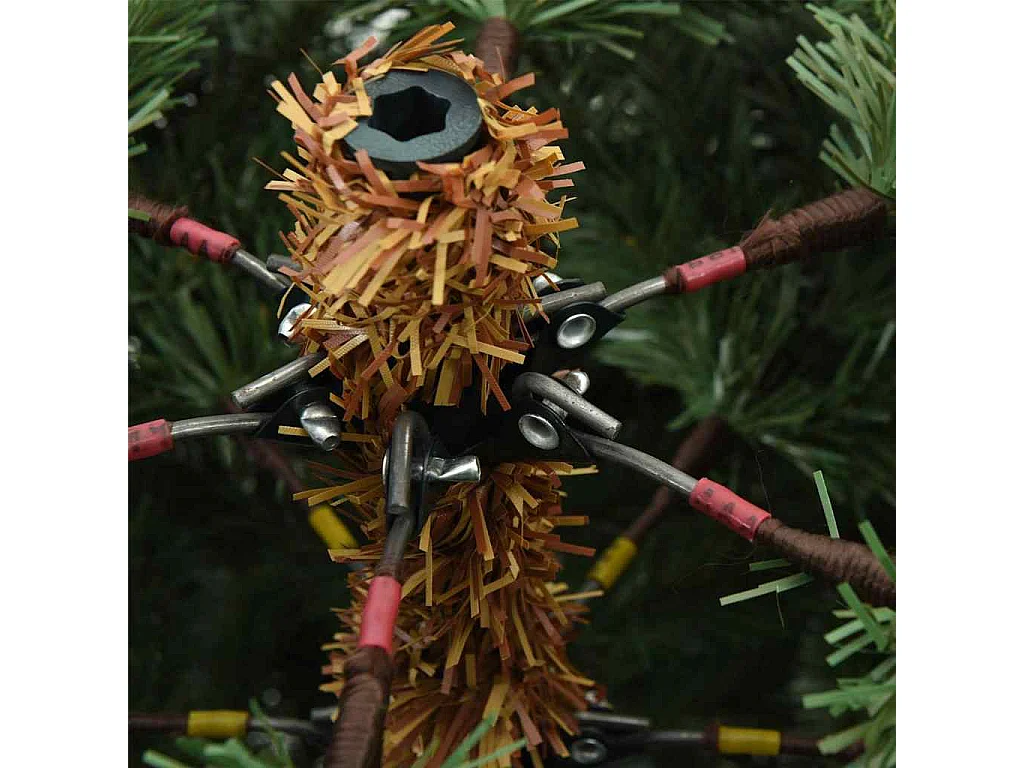 Künstlicher Weihnachtsbaum mit 150 LEDs Grün 150 cm PE und PVC