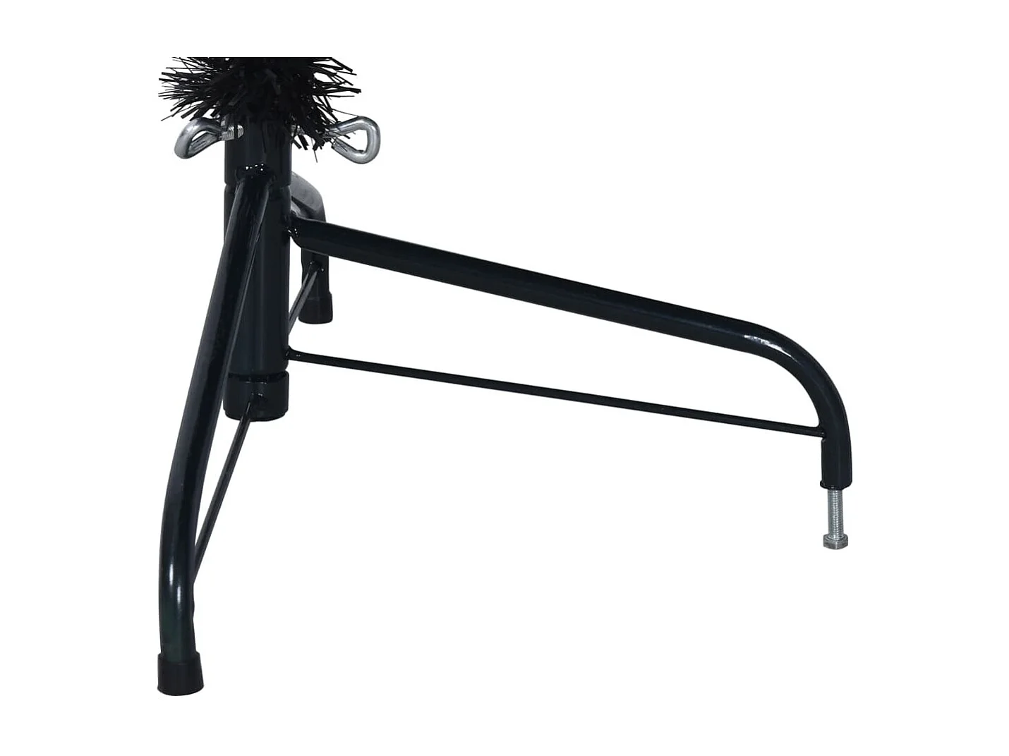 Demi sapin de Noël artificiel avec support Noir 210 cm PVC