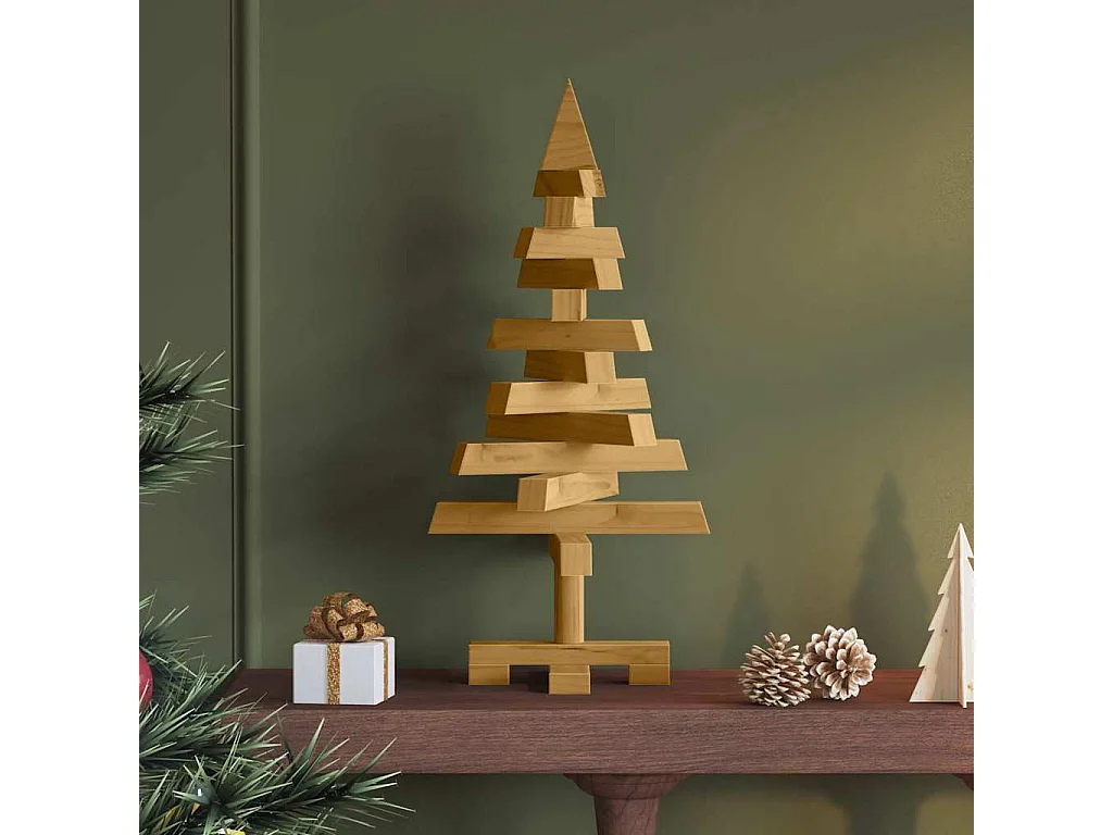 Weihnachtsbäume mit Ständer Braun 60 cm Massivholz Kiefer