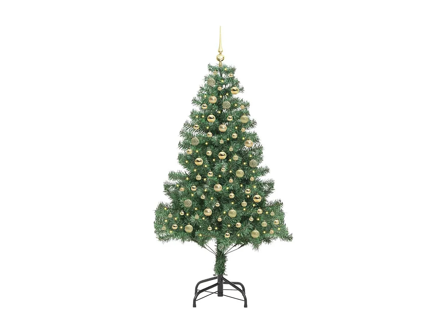 Sapin de Noël avec 300 LED avec support Vert 180 cm PVC