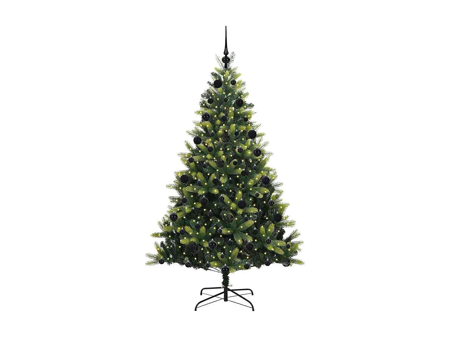 Albero di Natale artificiale flessibile in silicone 300 LED 210 cm