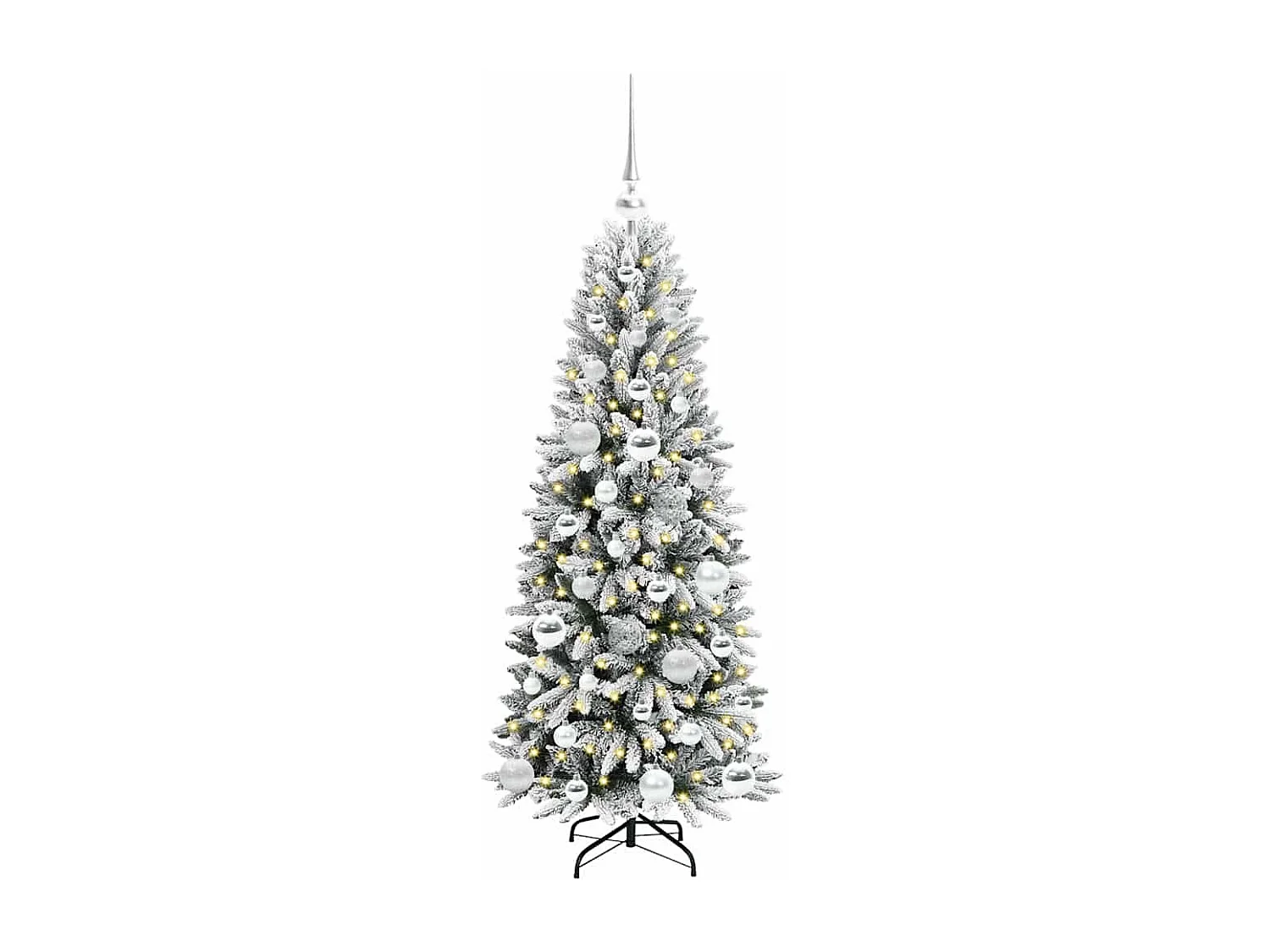 Albero di Natale artificiale con 150 LED Bianco 53 x 53 x 120 cm