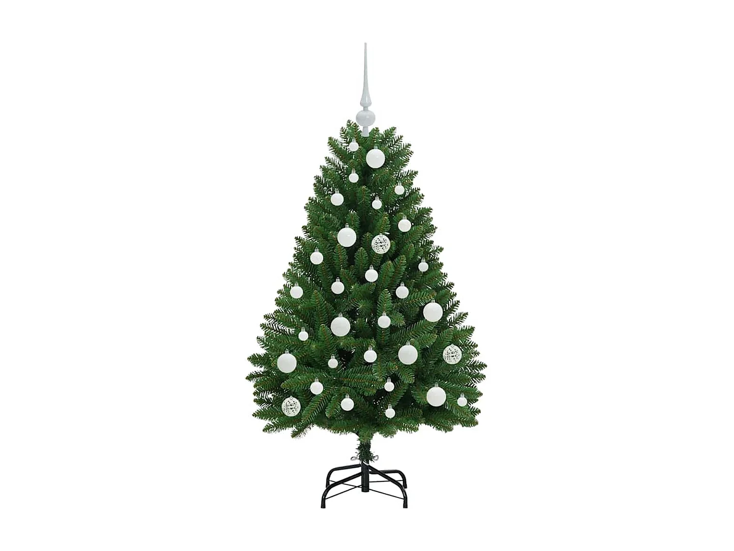 Sapin de Noël artificiel avec 150 LED Vert 120 cm PVC et métal