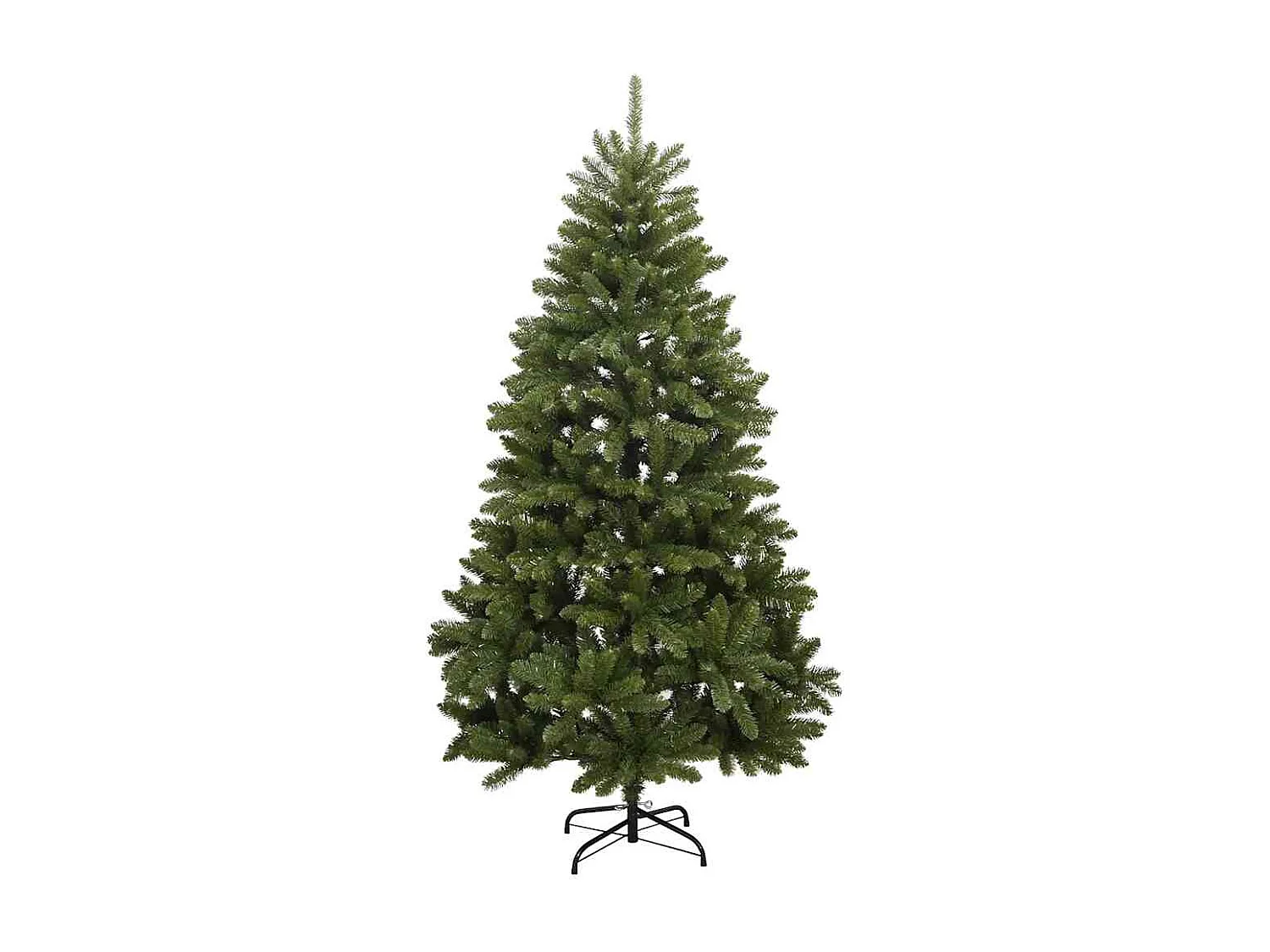 210 cm großer beweglicher künstlicher Weihnachtsbaum mit 300 LEDs und Kugeln