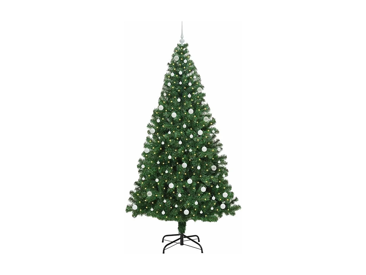 Sapin de Noël artificiel Vert 240 cm PVC, Acier et Plastique