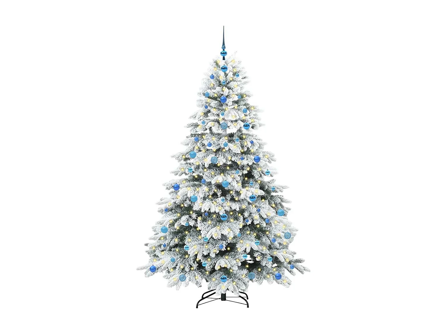 Albero di Natale artificiale con 300 LED Verde 210 cm PE e PVC