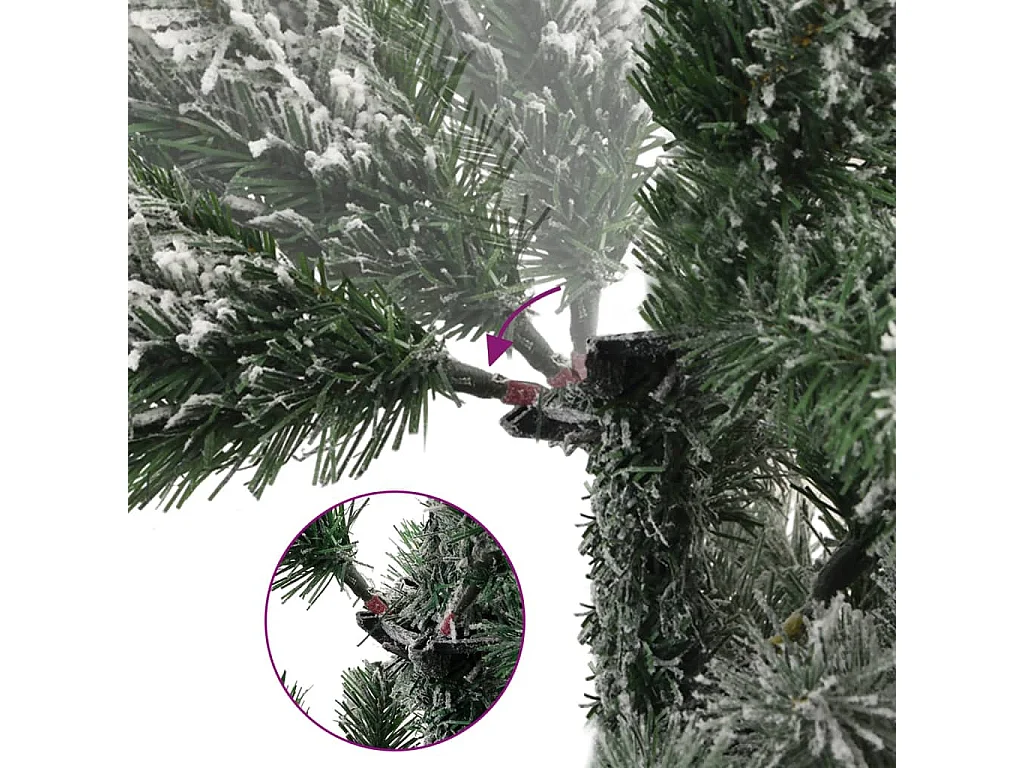 Albero di Natale artificiale con cerniera e neve ricoperti 120 cm