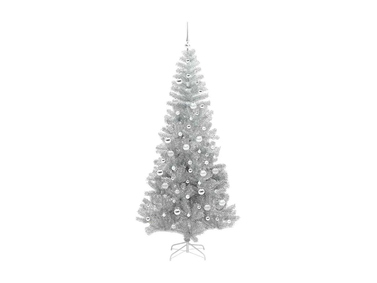 Albero di Natale con 300 LED con supporto Argento 210 cm PET
