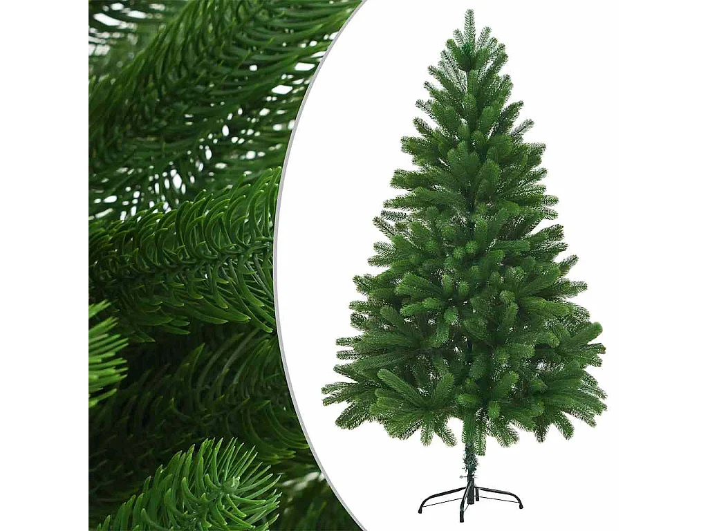 Arbre de Noël artificiel pré-éclairé et boules 180 cm vert