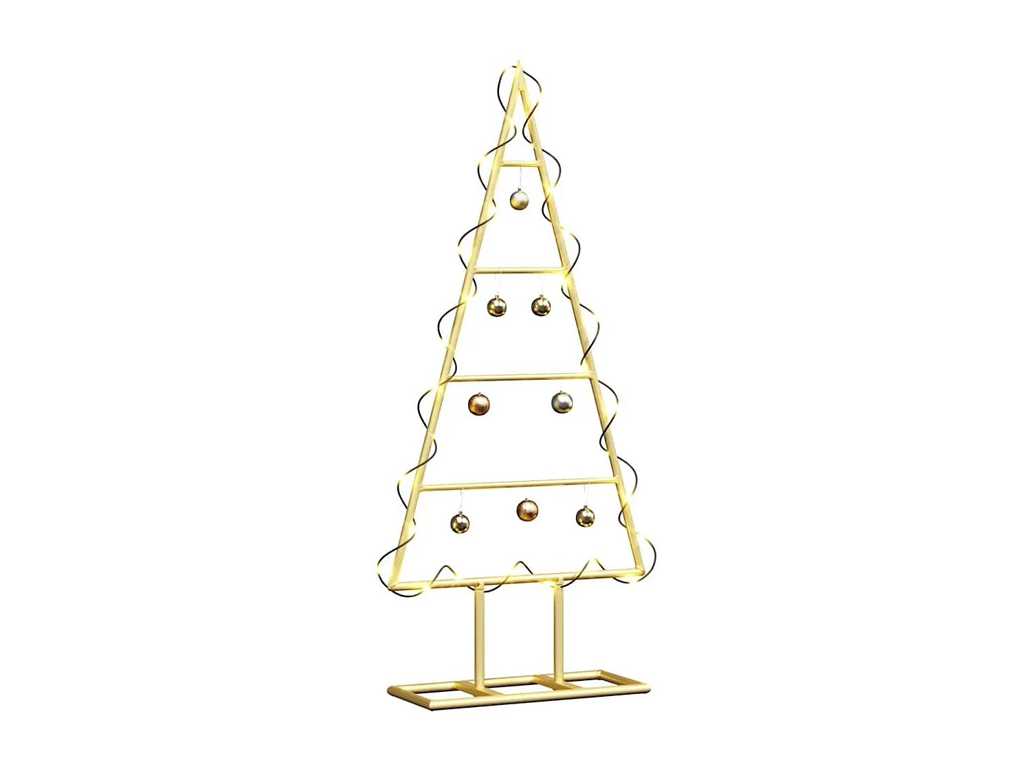 Gouden metalen kerstboom 60 cm gepoedercoat staal