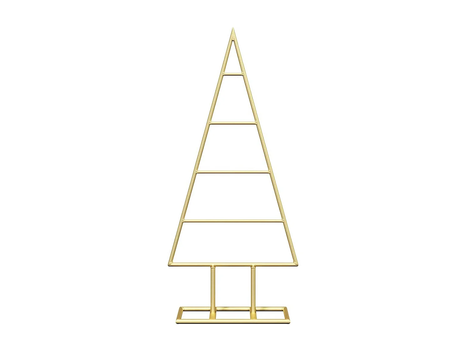 Gouden metalen kerstboom 60 cm gepoedercoat staal