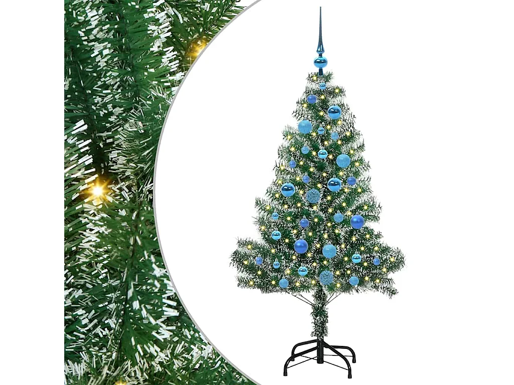 Arbre de Noël artificiel floconné de neige avec lumière LED