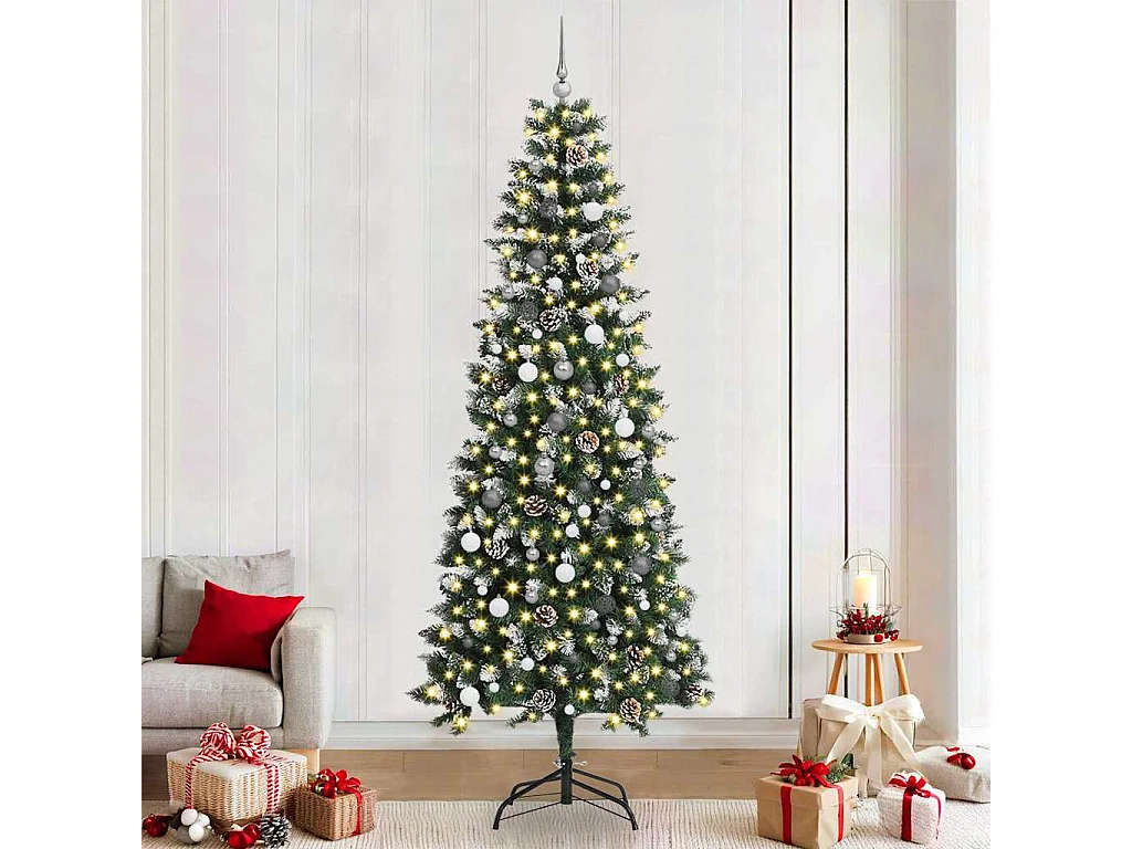 Sapin de Noël artificiel avec 300 LED Vert 96 x 96 x 240 cm