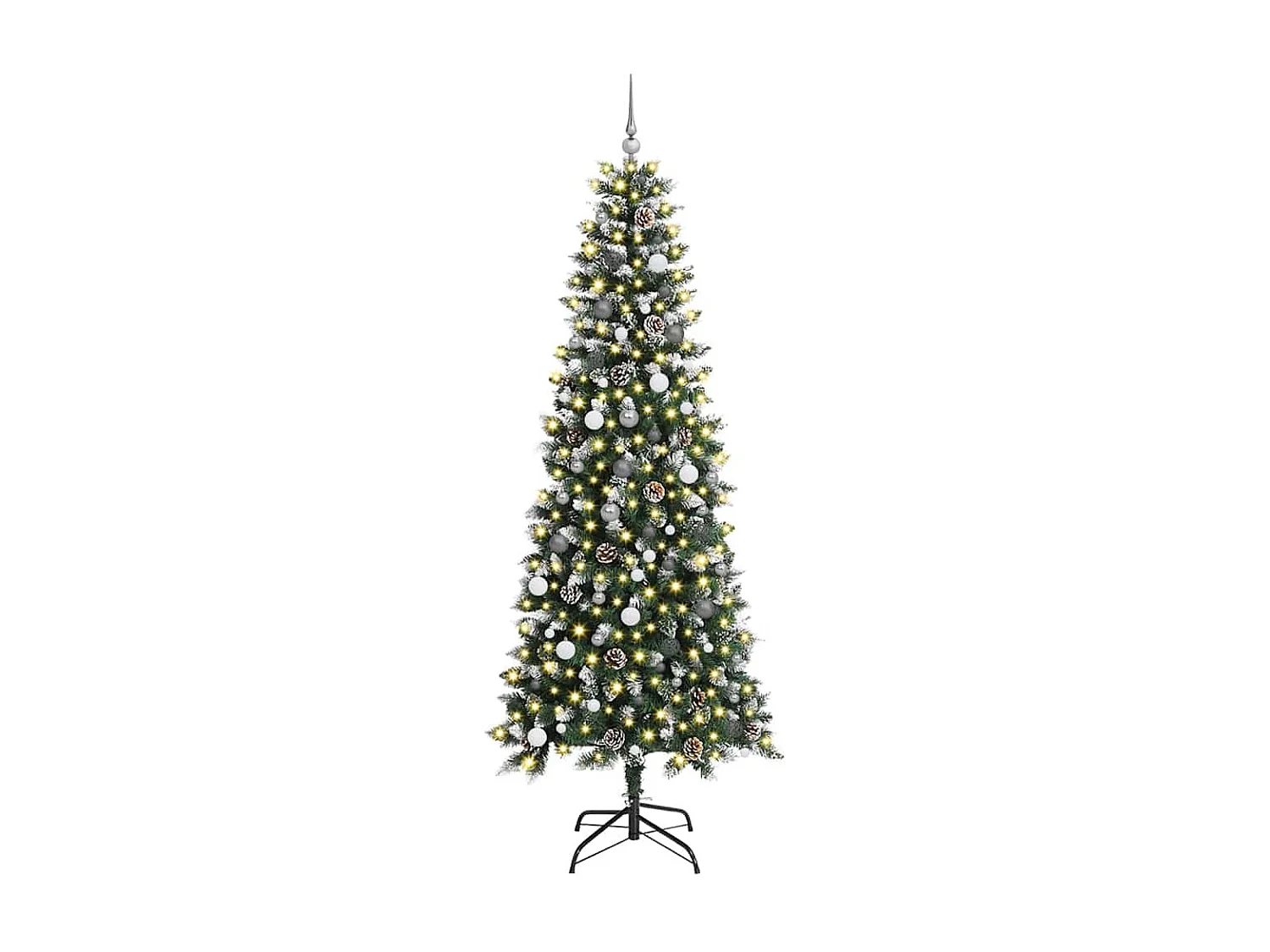 Sapin de Noël artificiel avec 300 LED Vert 96 x 96 x 240 cm