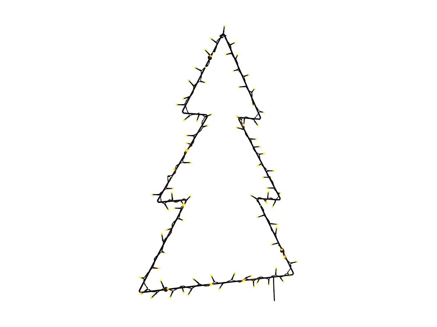 Lumières de Noël silhouette d'arbre de Noël 115 LED blanc chaud