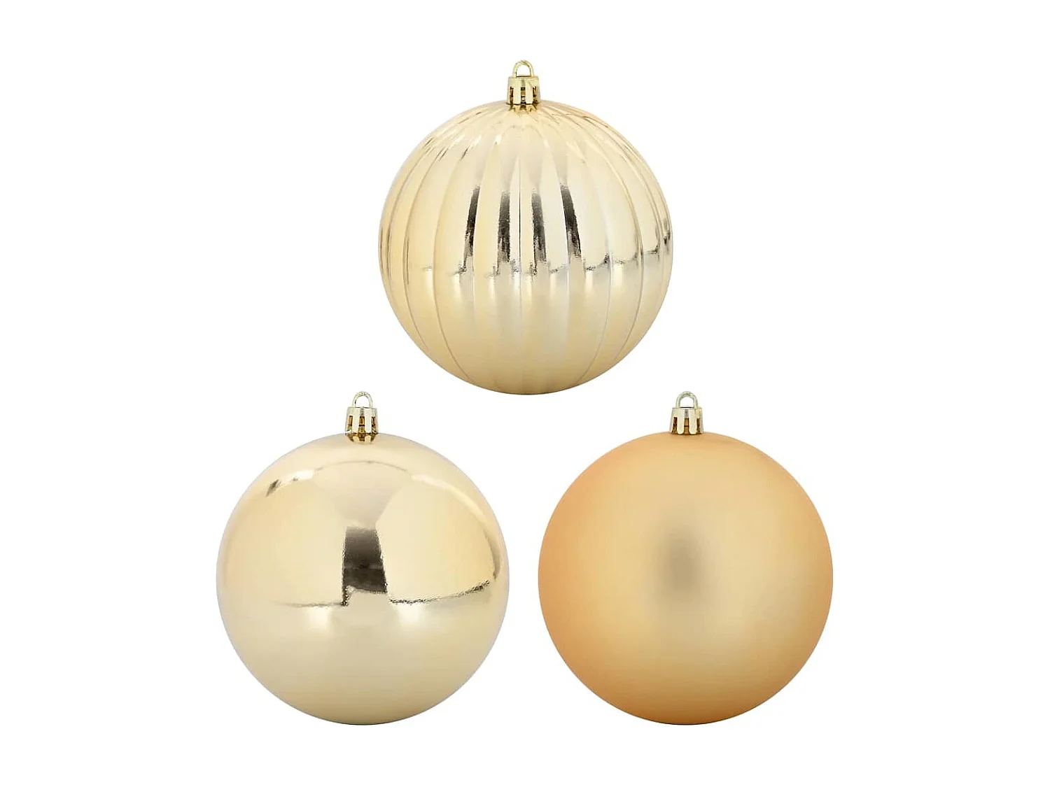 Ensemble de Boules de Noël 3 pcs Doré